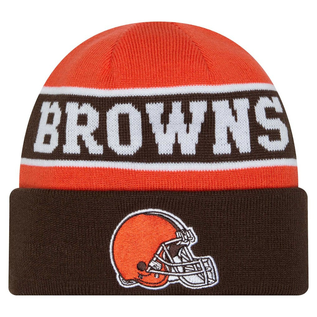 Cleveland Browns New Era Youth Active Reversible Cuffed Knit Hat Brown