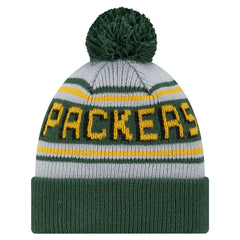 Green Bay Packers New Era Youth Main Cuffed Knit Hat with Pom Green