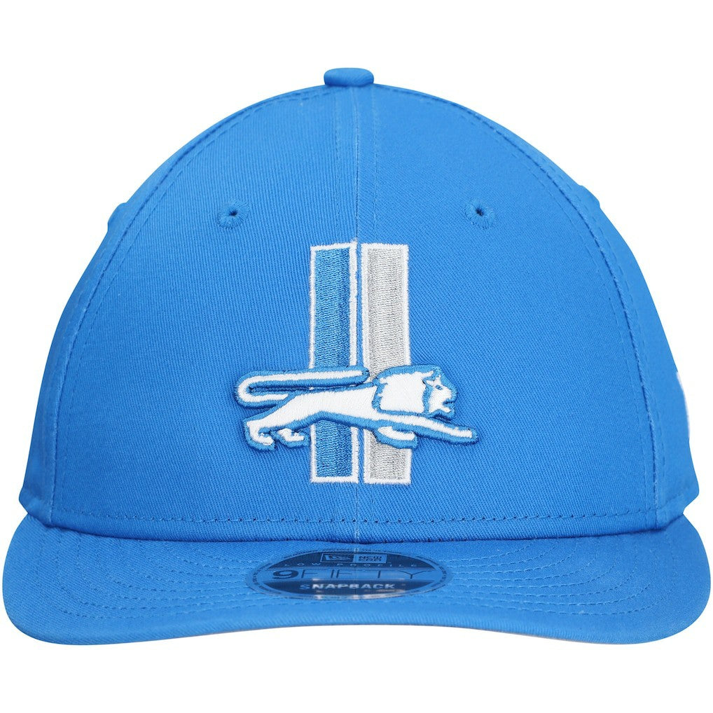 Detroit Lions New Era Main Low Profile 9FIFTY Snapback Hat Blue