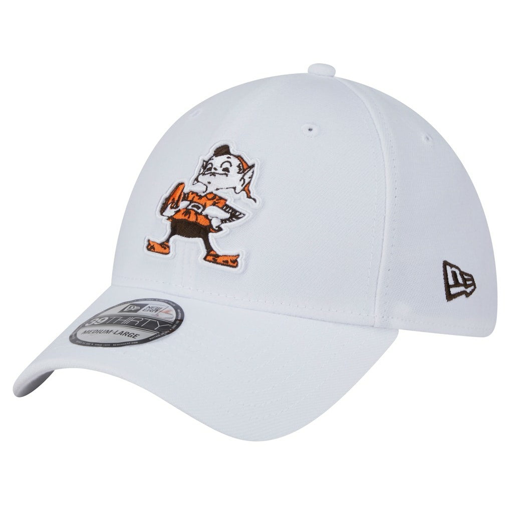 Cleveland Browns New Era Throwback 39THIRTY Flex Hat White