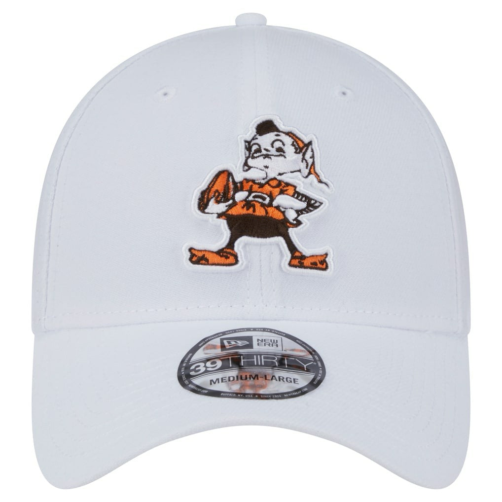 Cleveland Browns New Era Throwback 39THIRTY Flex Hat White