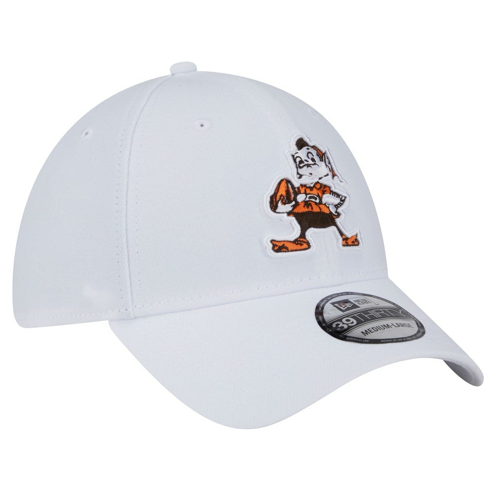 Cleveland Browns New Era Throwback 39THIRTY Flex Hat White