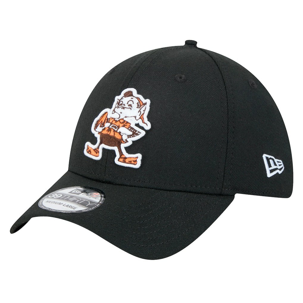 Cleveland Browns New Era Throwback Main 39THIRTY Flex Hat Black