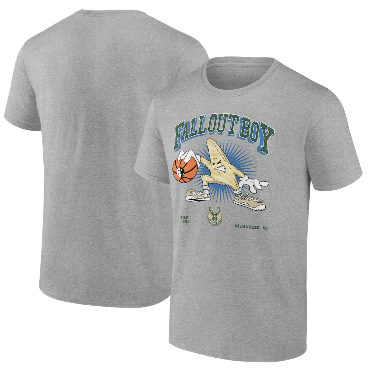 Fall Out Boy x Milwaukee Bucks So Much For (2our) Dust T-Shirt Gray
