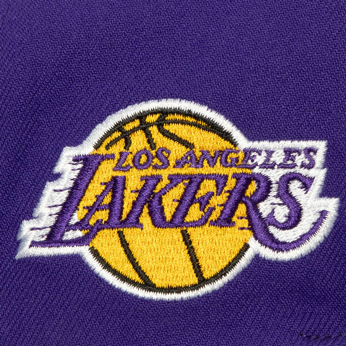 Los Angeles Lakers Retro Sport Color Block Script Snapback Hat White/Purple