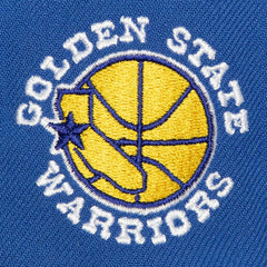 Golden State Warriors Retro Sport Color Block Script Snapback Hat White/Royal