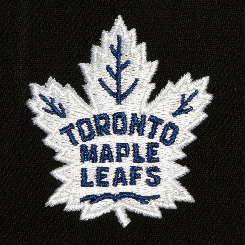 NHL Toronto Maple Leafs Mitchell & Ness Retro Script Colorblock Snapback Hat - Black