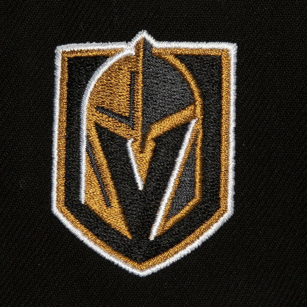 NHL Vegas Golden Knights Mitchell & Ness Retro Script Colorblock Snapback Hat - Black