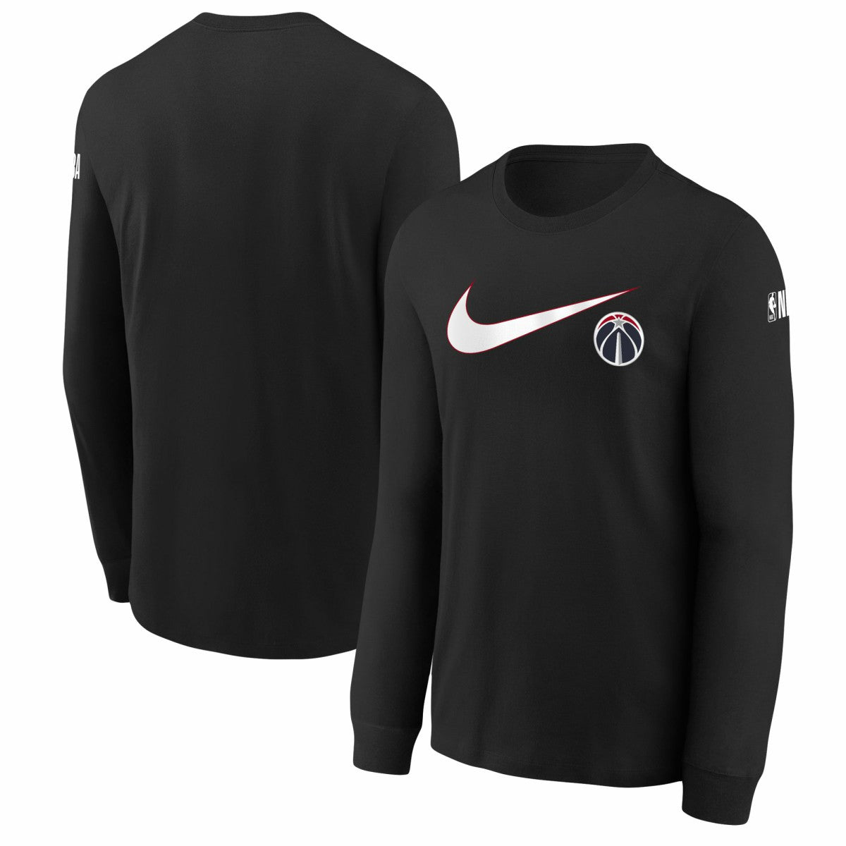 Washington Wizards Youth Swoosh Long Sleeve T-Shirt Black