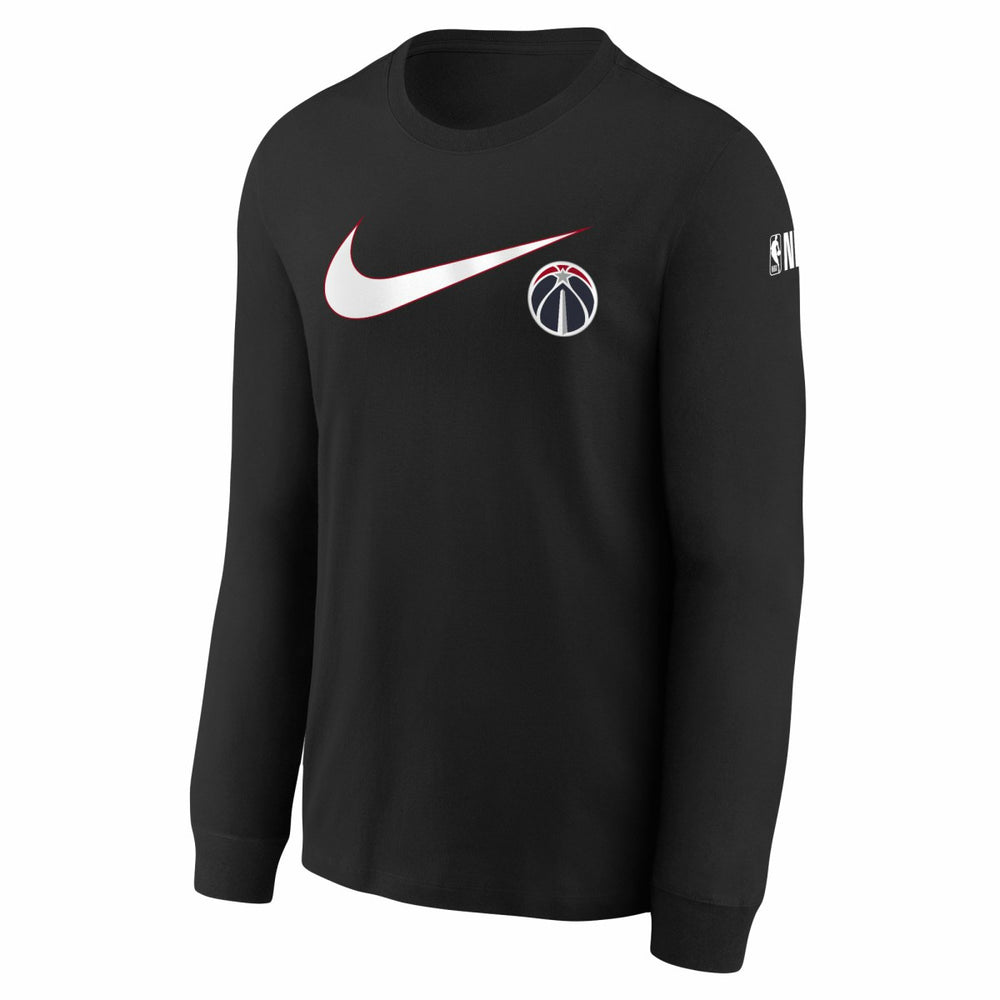 Washington Wizards Youth Swoosh Long Sleeve T-Shirt Black