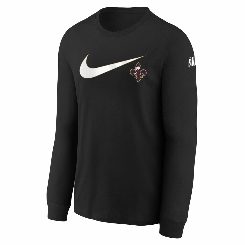 New Orleans Pelicans Youth Swoosh Long Sleeve T-Shirt Black