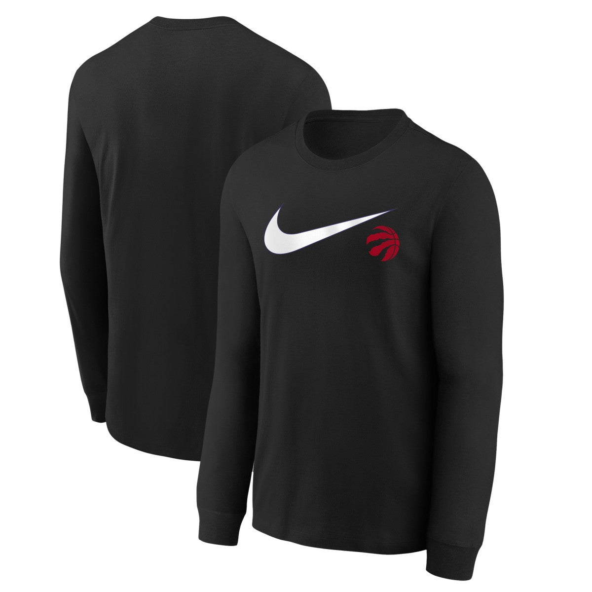 Toronto Raptors Youth Swoosh Long Sleeve T-Shirt Black