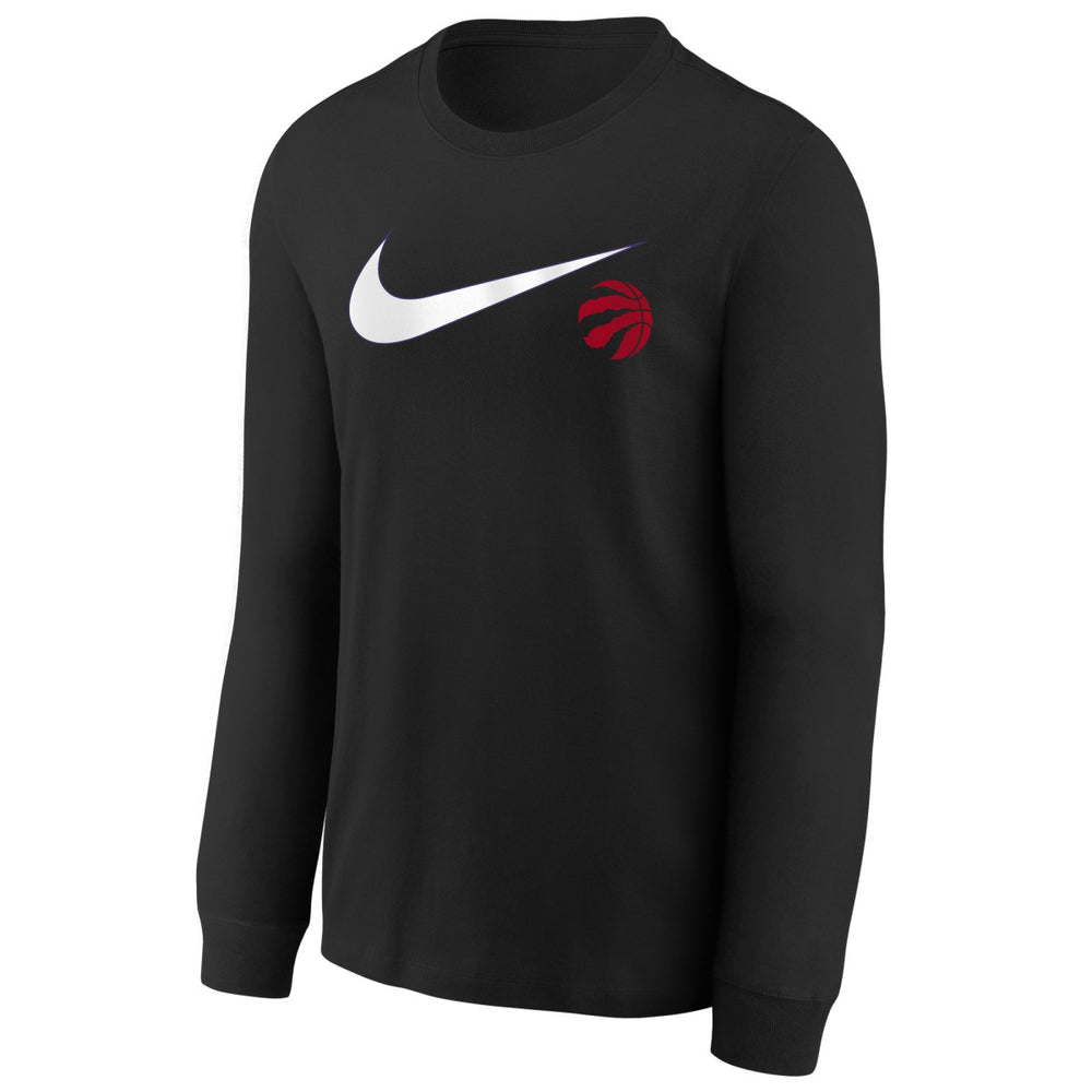 Toronto Raptors Youth Swoosh Long Sleeve T-Shirt Black
