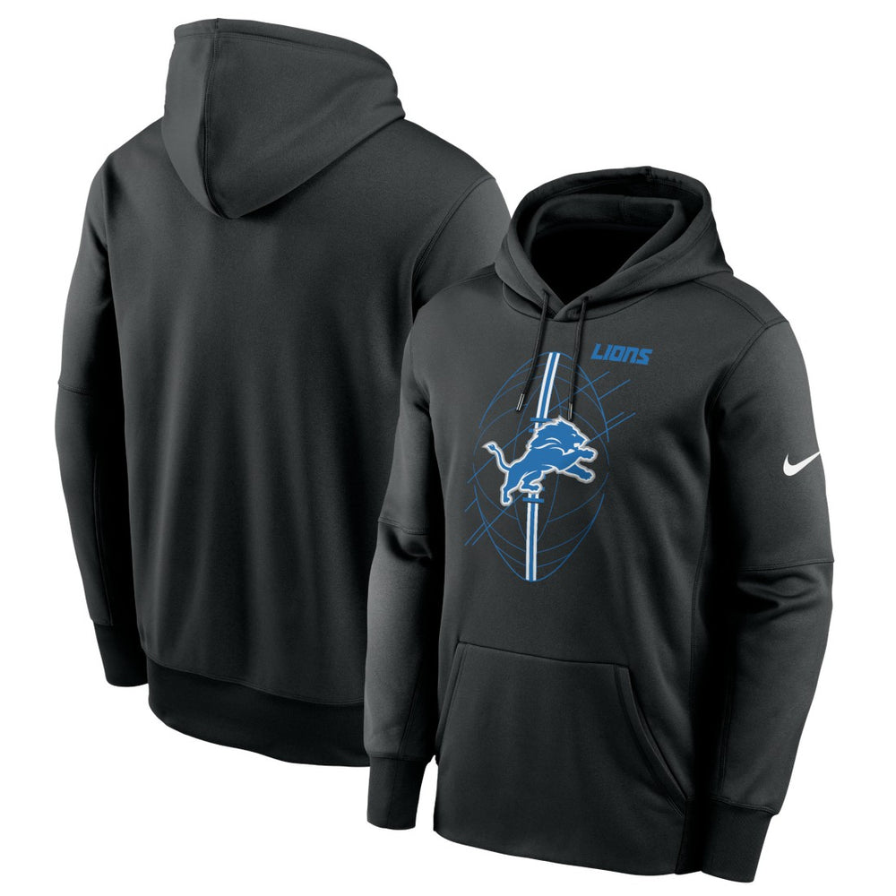 Detroit Lions Team Performance Pullover Hoodie Black