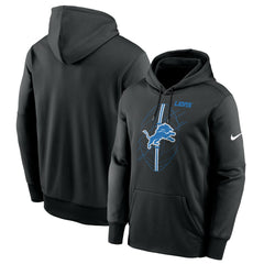 Detroit Lions Team Performance Pullover Hoodie Black