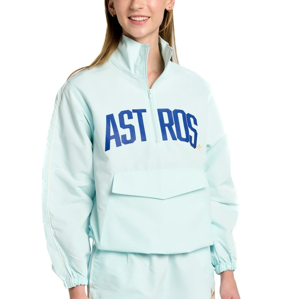 Houston Astros Lusso Women's Parker Half-Zip Jacket - Light Blue Jackets