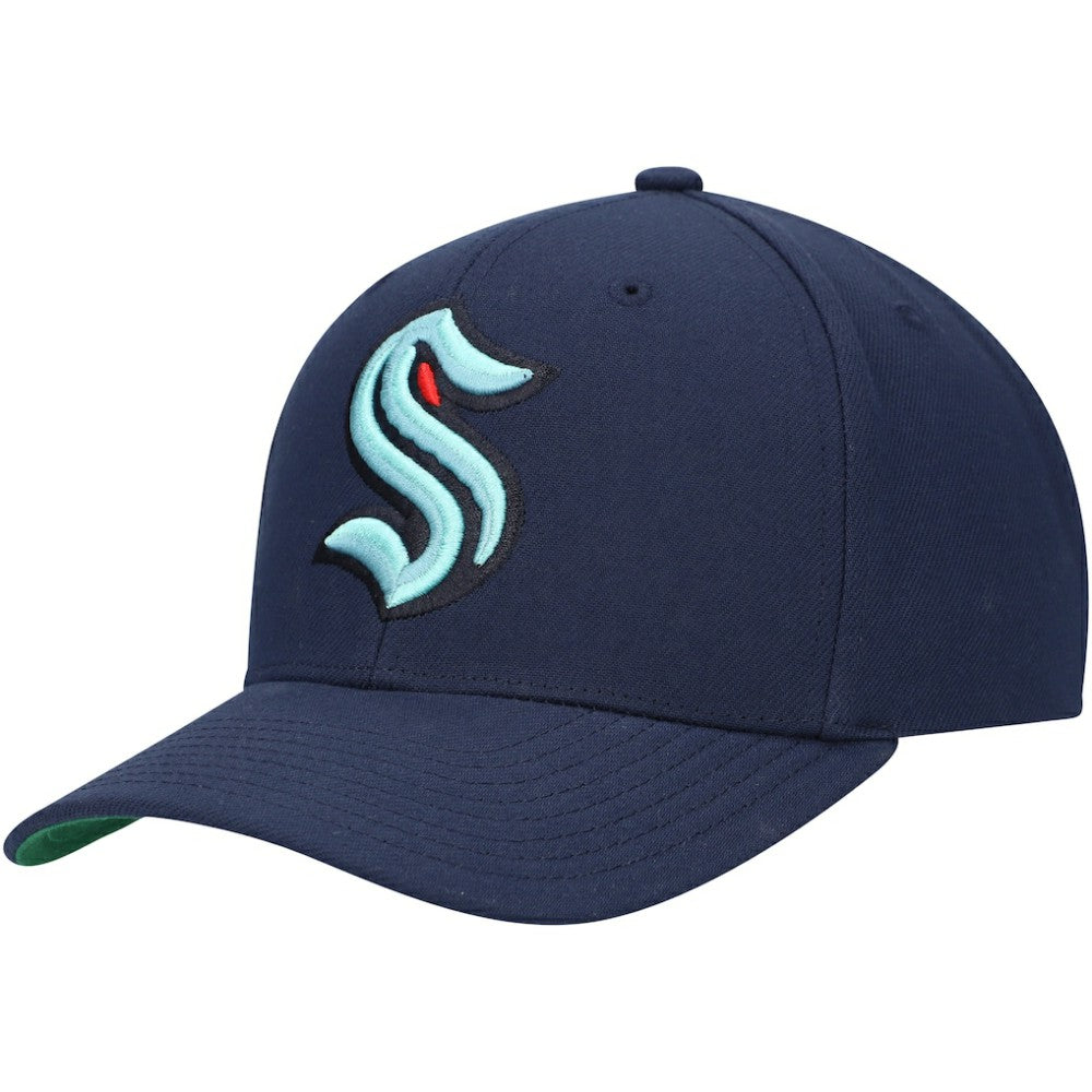 NHL Seattle Kraken Mitchell & Ness Team Ground Pro Adjustable Hat - Deep Sea Blue