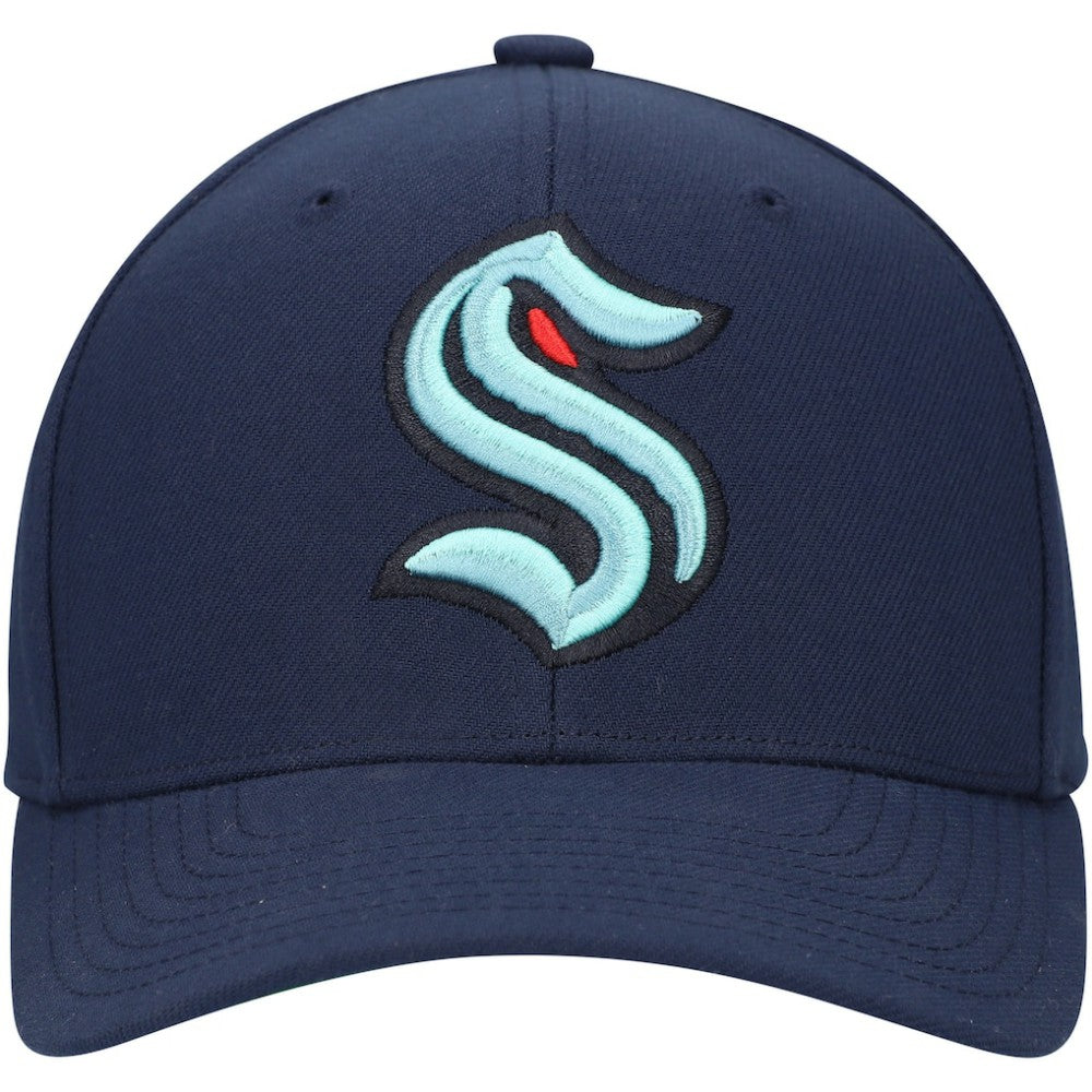 NHL Seattle Kraken Mitchell & Ness Team Ground Pro Adjustable Hat - Deep Sea Blue