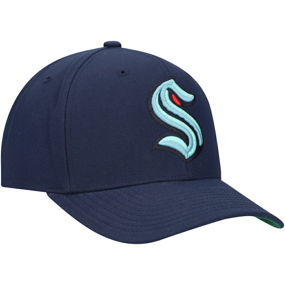 NHL Seattle Kraken Mitchell & Ness Team Ground Pro Adjustable Hat - Deep Sea Blue