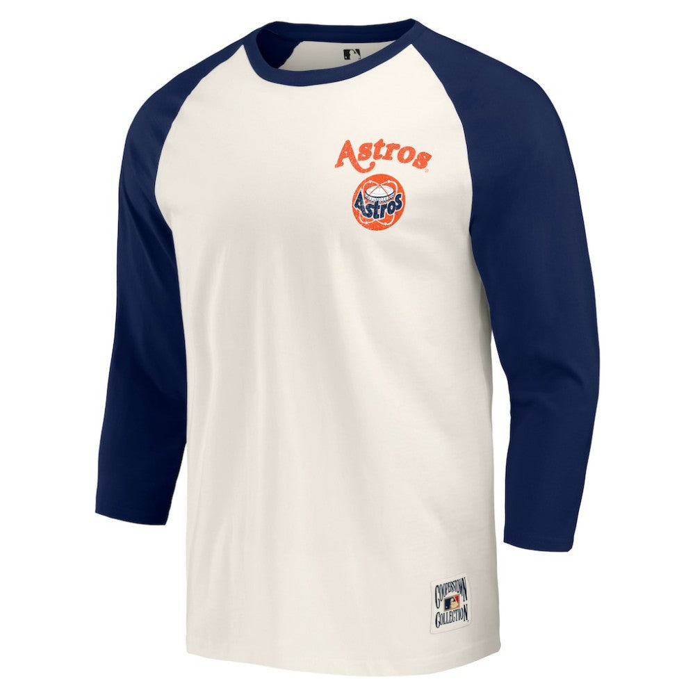 Houston Astros Darius Rucker Collection by Fanatics Cooperstown Collection Raglan 3/4-Sleeve T-Shirt - Navy/White T-shirts