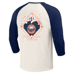 Houston Astros Darius Rucker Collection by Fanatics Cooperstown Collection Raglan 3/4-Sleeve T-Shirt - Navy/White T-shirts