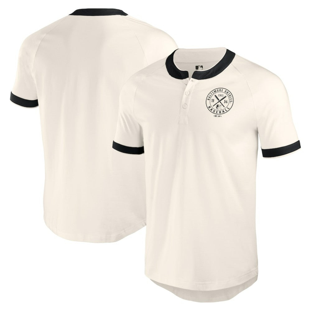 Baltimore Orioles Darius Rucker Collection by Fanatics Henley Raglan T-Shirt - White T-shirts