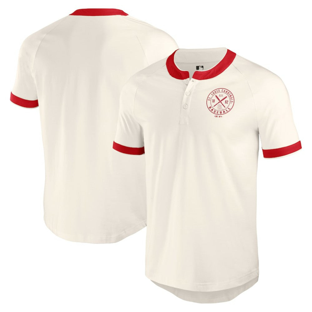 St. Louis Cardinals Darius Rucker Collection by Fanatics Henley Raglan T-Shirt - White T-shirts