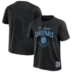 St. Louis Cardinals Darius Rucker Collection by Fanatics Cooperstown Collection Washed T-Shirt - Heather Black T-shirts
