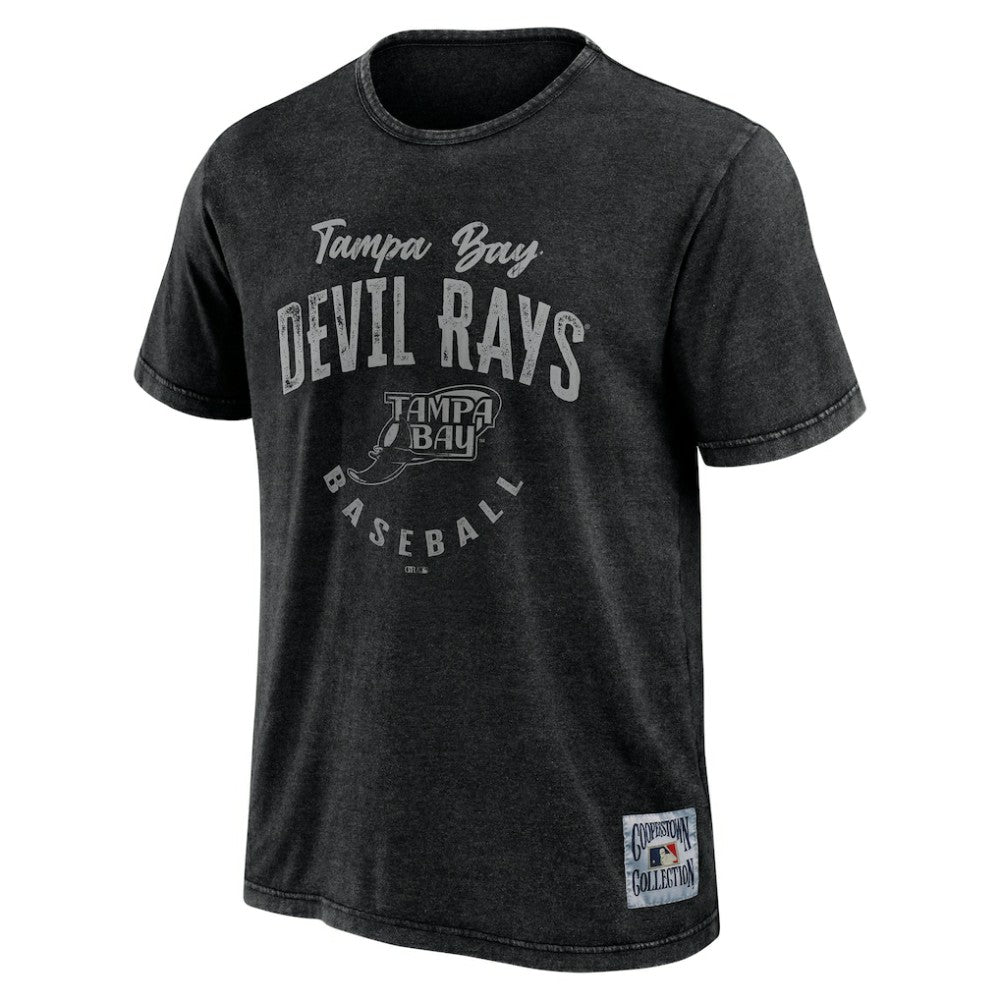 Tampa Bay Rays Darius Rucker Collection by Fanatics Cooperstown Collection Washed T-Shirt - Black T-shirts