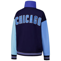 Chicago Cubs Terez Women's Classic Colorblock Quarter-Zip Sweatshirt - Navy/Blue Sweatshirts