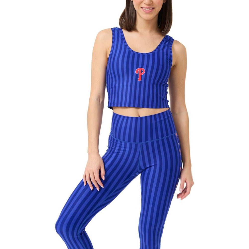 Philadelphia Phillies Terez Women's Printed Crop Tank Top - Royal Tanks