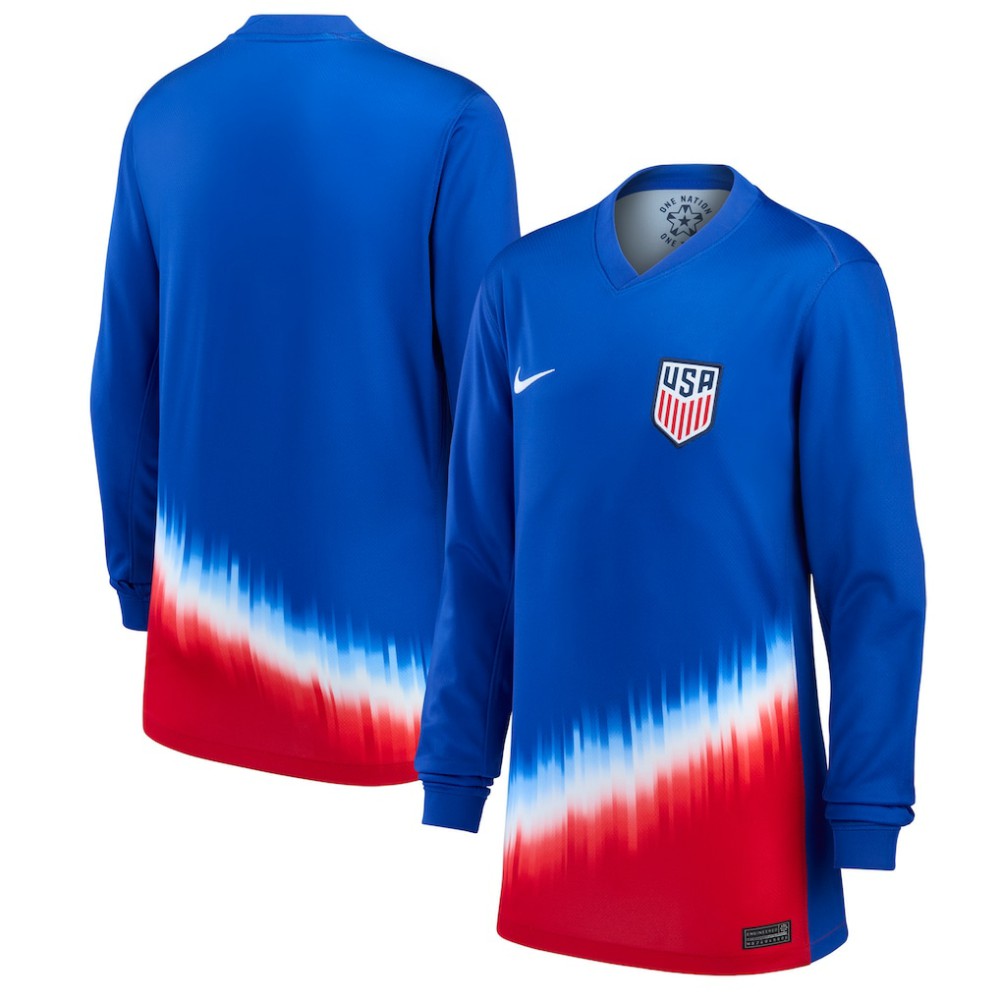 USMNT Youth 2024 Away Replica Long Sleeve Jersey Blue