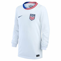 USMNT Youth 2024 Home Replica Long Sleeve Jersey White shop