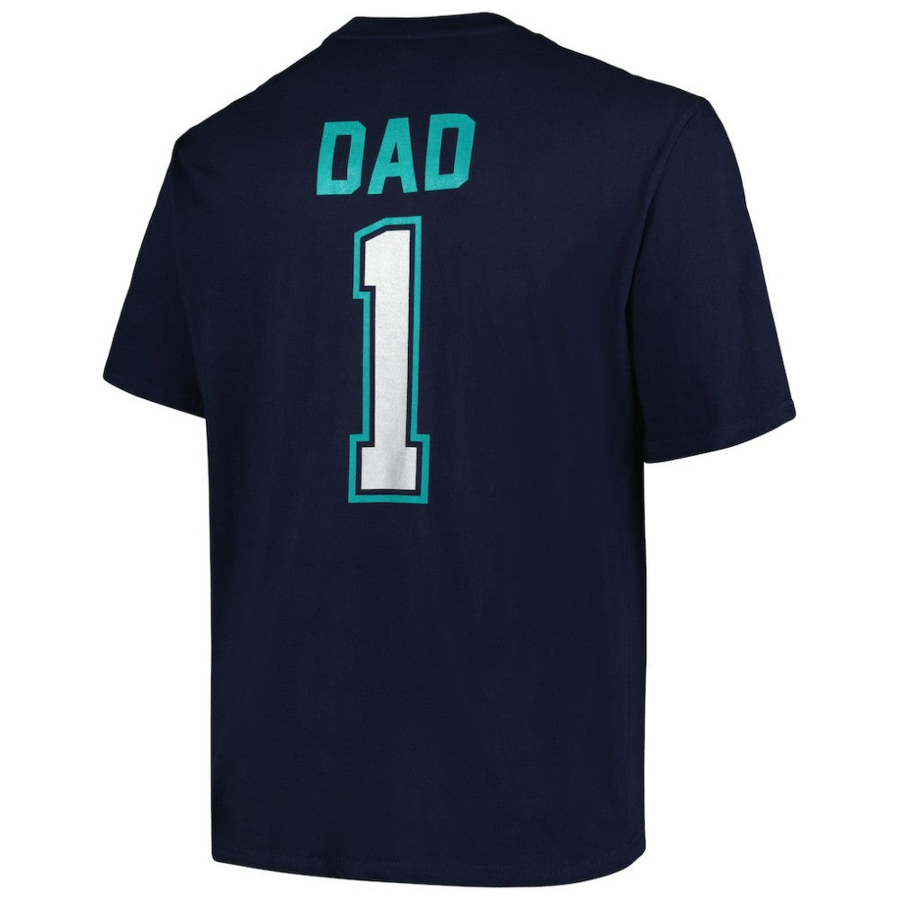 Seattle Mariners Profile Big & Tall #1 Dad T-Shirt - Navy T-shirts
