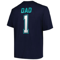 Seattle Mariners Profile Big & Tall #1 Dad T-Shirt - Navy T-shirts
