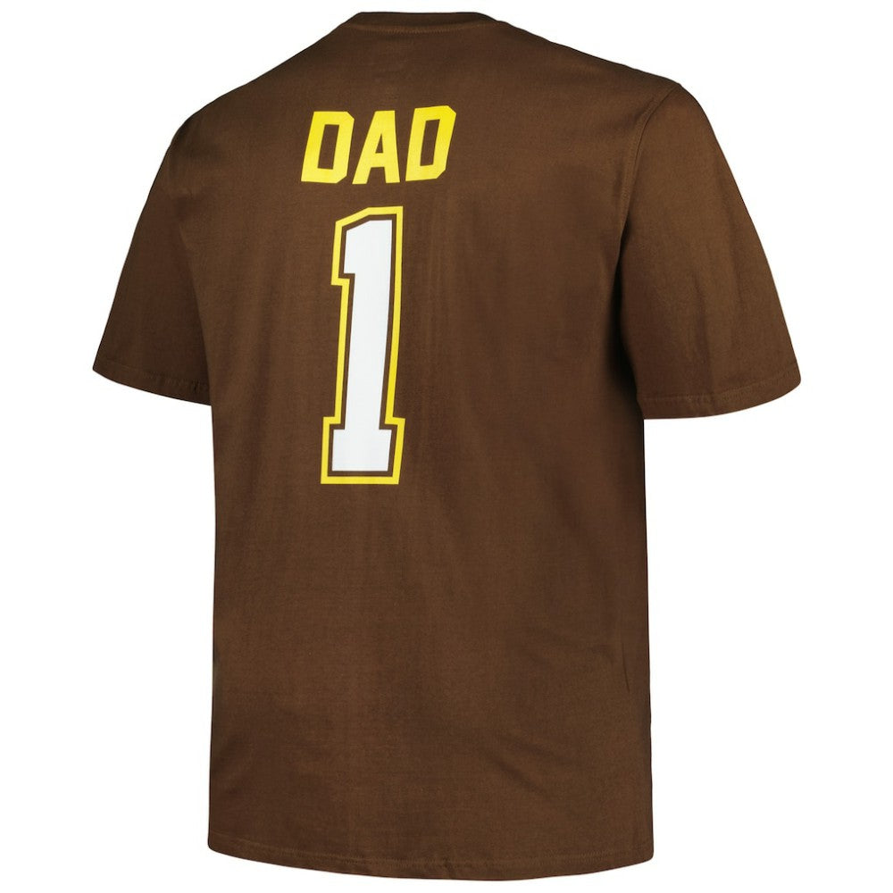 San Diego Padres Profile Big & Tall #1 Dad T-Shirt - Brown T-shirts