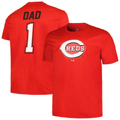 Cincinnati Reds Profile Big & Tall #1 Dad T-Shirt - Red T-shirts