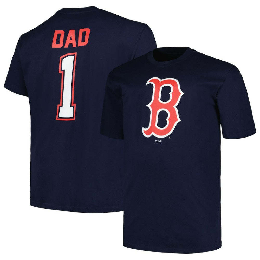 Boston Red Sox Profile Big & Tall #1 Dad T-Shirt - Navy T-shirts