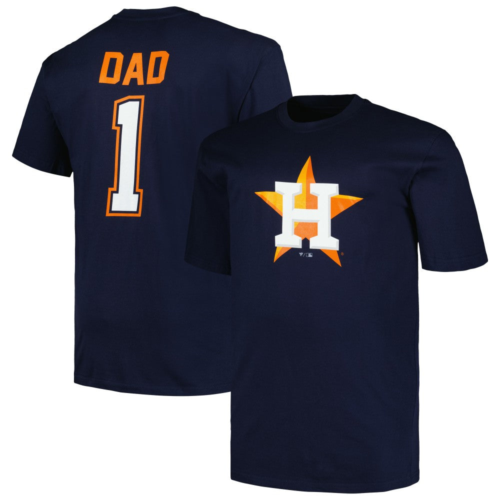 Houston Astros Profile Big & Tall #1 Dad T-Shirt - Navy T-shirts