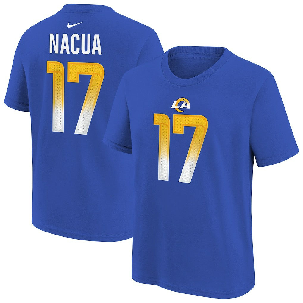 Puka Nacua Los Angeles Rams Youth Player Name & Number T-Shirt Royal