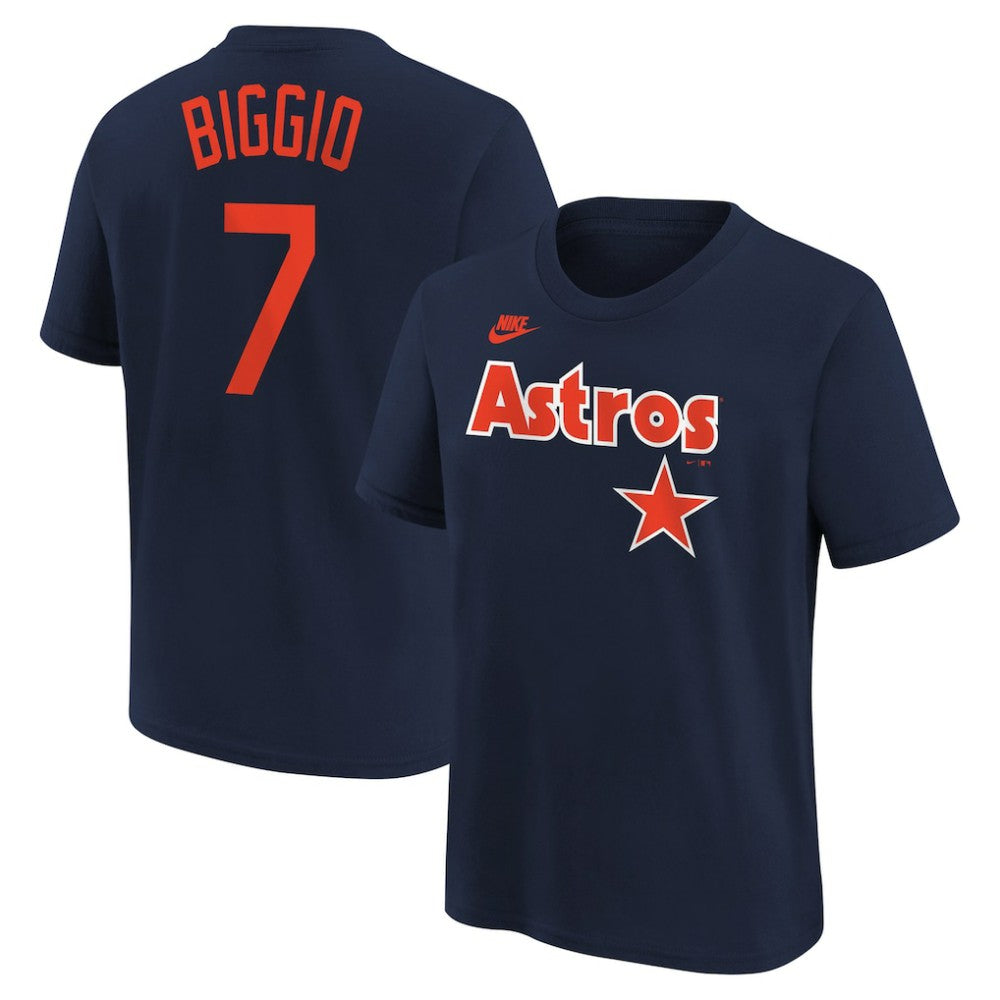 Craig Biggio Houston Astros Nike Youth Cooperstown Collection Name & Number T-Shirt - Navy T-shirts