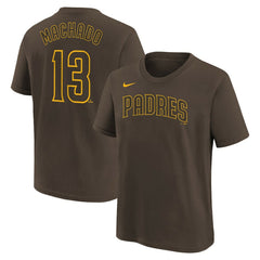 Manny Machado San Diego Padres Nike Youth Name & Number T-Shirt - Brown T-shirts