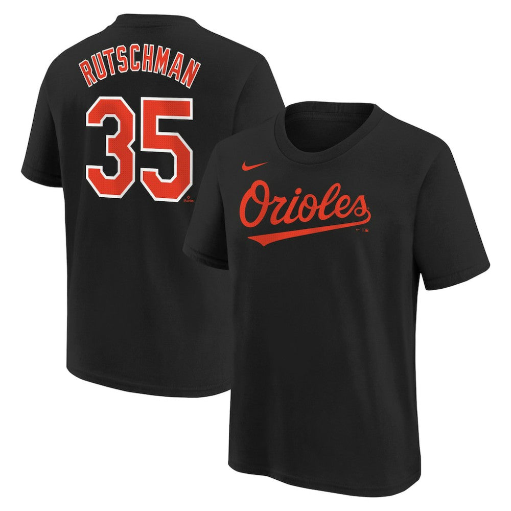 Adley Rutschman Baltimore Orioles Nike Youth Name & Number T-Shirt - Black T-shirts