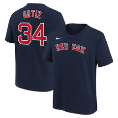 David Ortiz Boston Red Sox Nike Youth Name & Number T-Shirt - Navy T-shirts