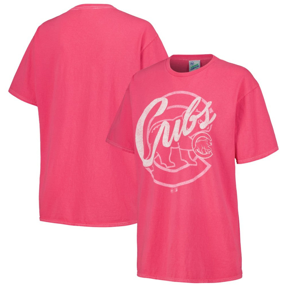 Chicago Cubs '47 Women's Dopamine Tradition T-Shirt - Pink T-shirts