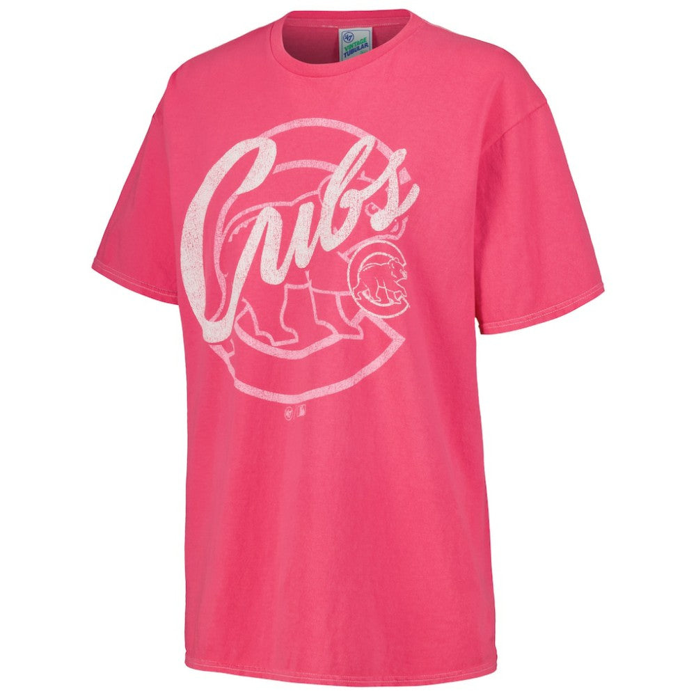Chicago Cubs '47 Women's Dopamine Tradition T-Shirt - Pink T-shirts