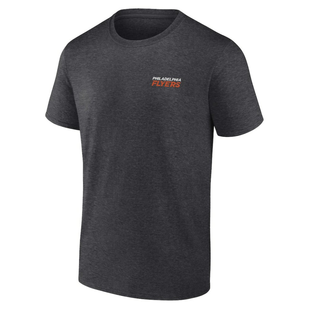 NHL Philadelphia Flyers Fanatics Backbone T-Shirt - Heather Charcoal