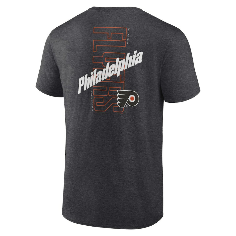 NHL Philadelphia Flyers Fanatics Backbone T-Shirt - Heather Charcoal