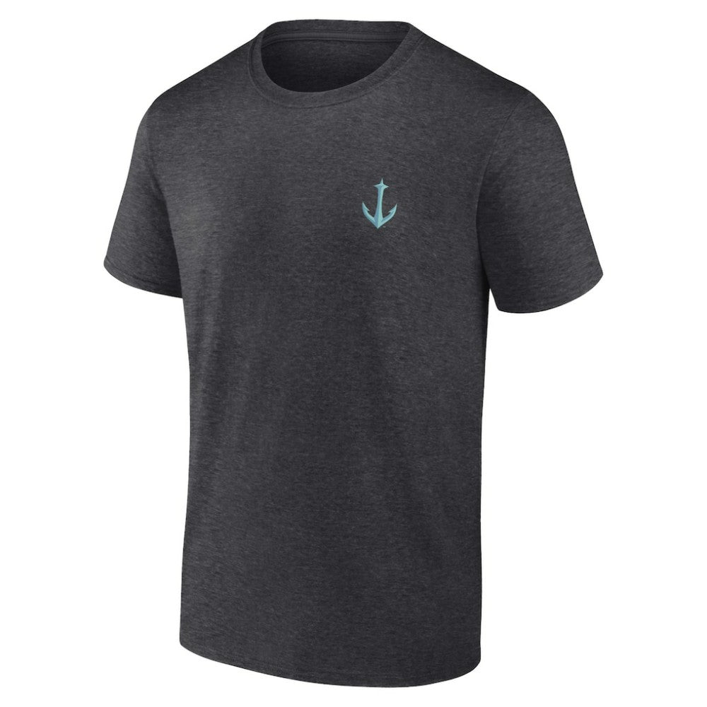 NHL Seattle Kraken Fanatics Backbone T-Shirt - Heather Charcoal