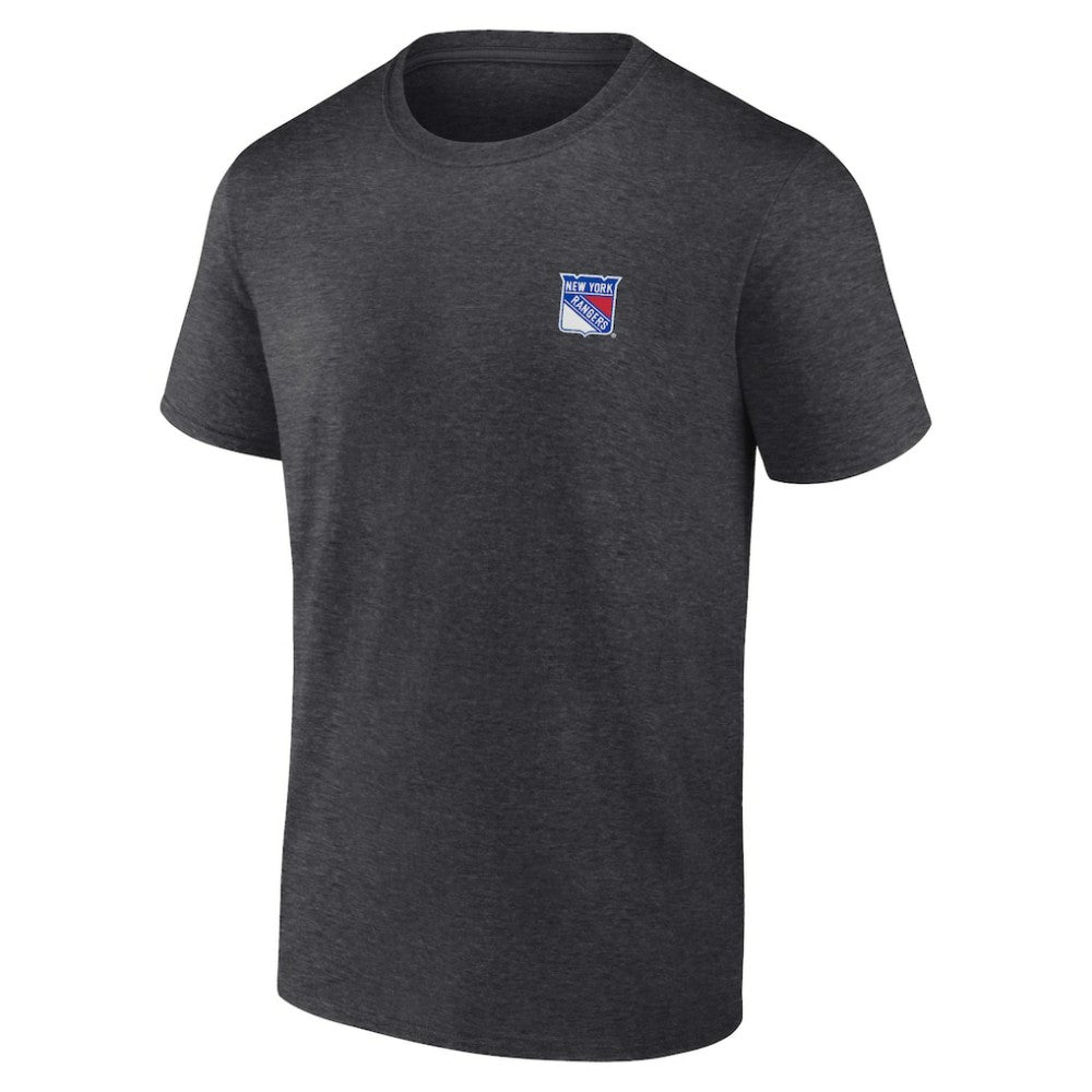 NHL New York Rangers Fanatics Backbone T-Shirt - Heather Charcoal
